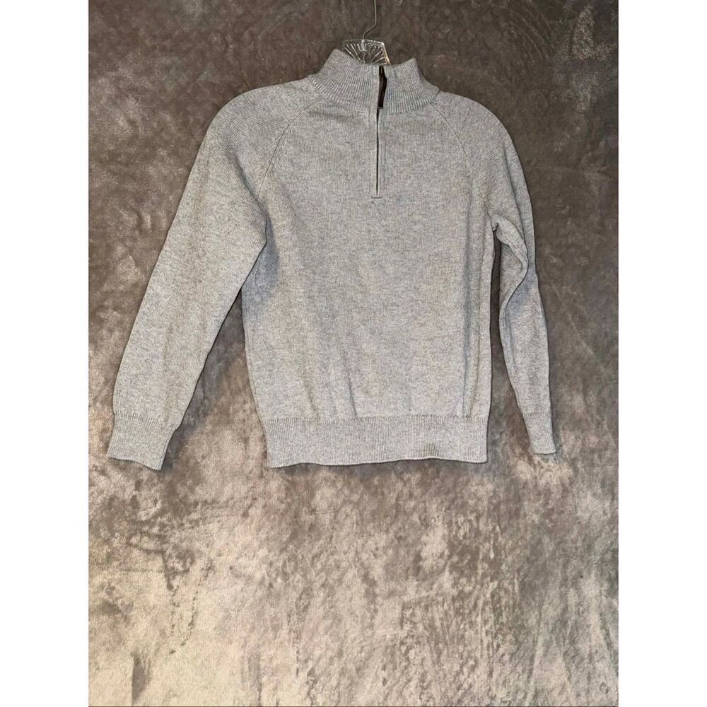 Crewcuts Boys Cotton Cashmere Blend Quarter Zip Sweater Large 10/11 #100